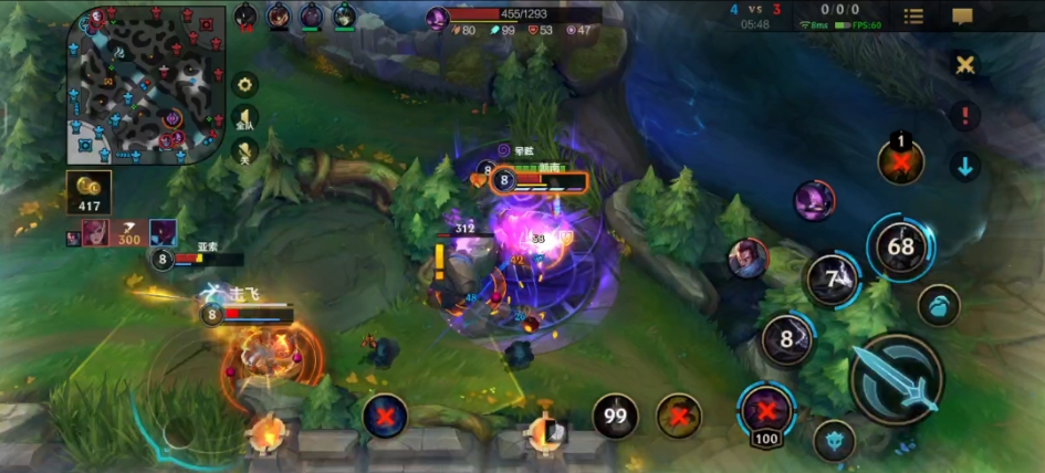 英雄联盟手游可以反向技能接闪