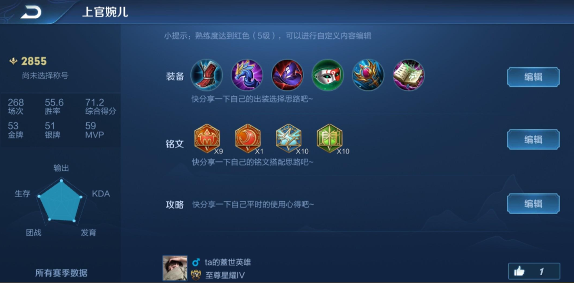 王者荣耀上官儿最强出装是什么