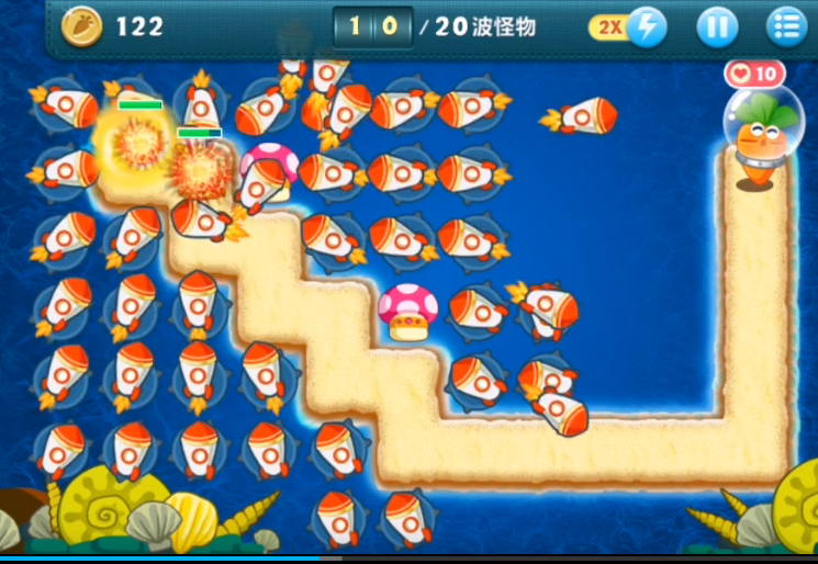 保卫萝卜深海12关怎么玩