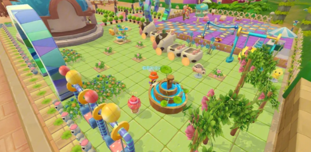 摩尔庄园小镇建筑怎么悬空