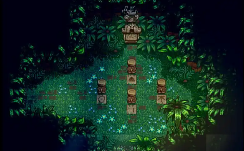 星露谷物语姜岛宝石怎么摆