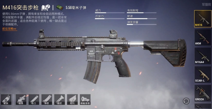 和平精英选什么步枪好